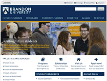 Tablet Screenshot of brandonu.ca